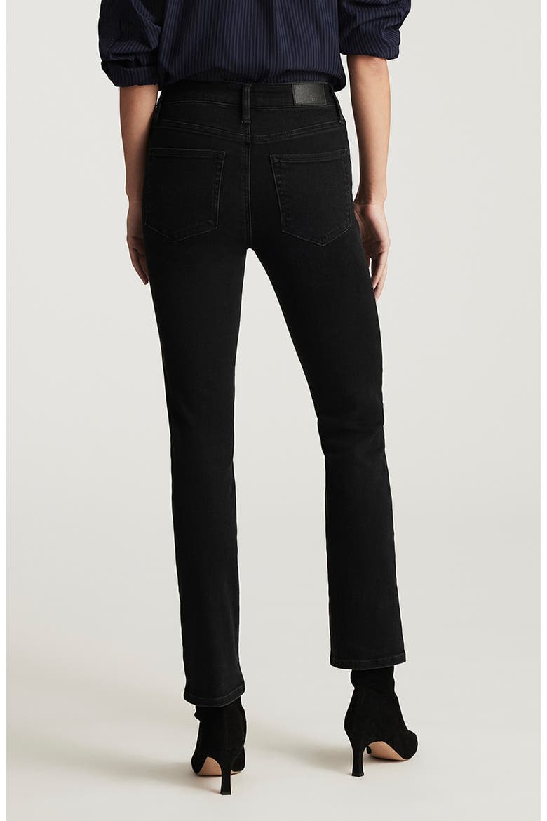 Kendra High Waist Straight Leg Jeans, Alternate, color, DARK SMOKE FLEX BLU