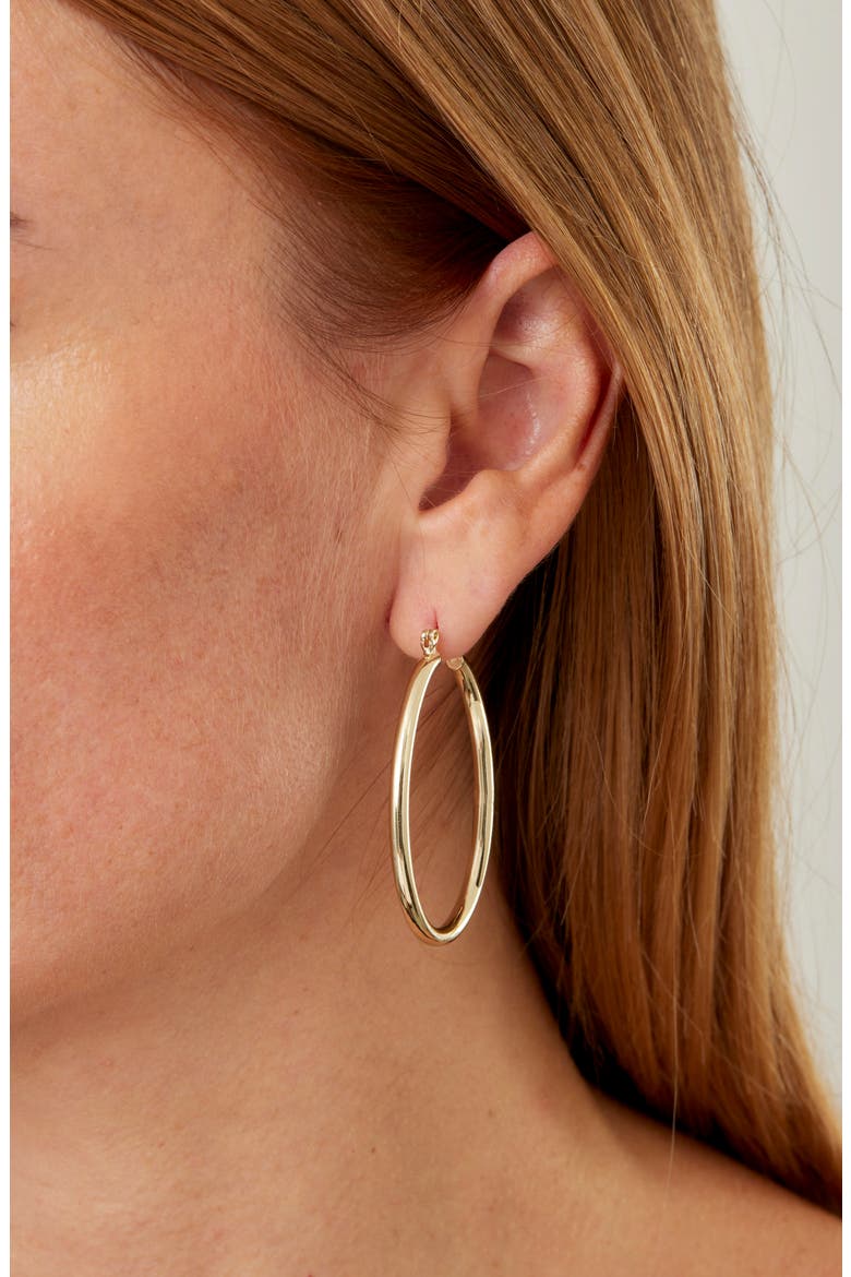 Oval Hoop Earrings, Alternate, color, YELLOW