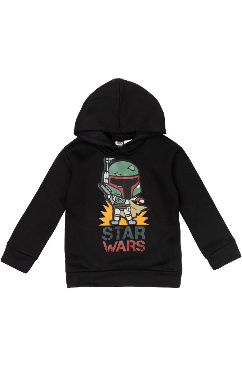 Star Wars Boba Fett Pullover Hoodie, Alternate, color, Black
