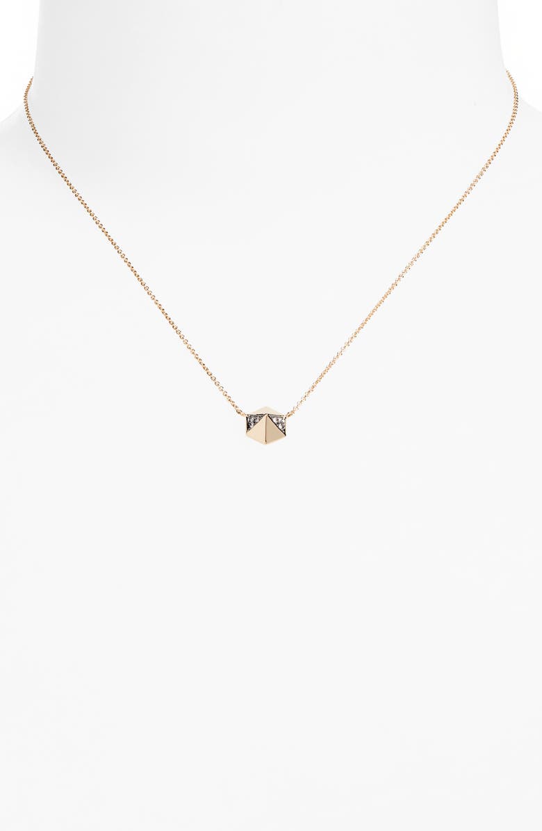 Harwell Godfrey Diamond Pavé Hexagon Pendant Necklace, Alternate, color,