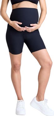 MOTHERHOOD MATERNITY 6 1/2" Ribbed Maternity Biker Short