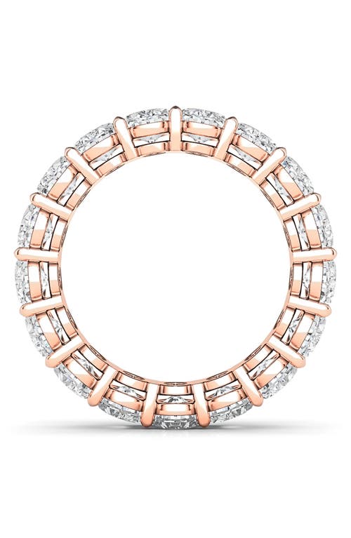 Hautecarat Oval Cut Lab Grown Diamond Eternity Band In Rose Gold