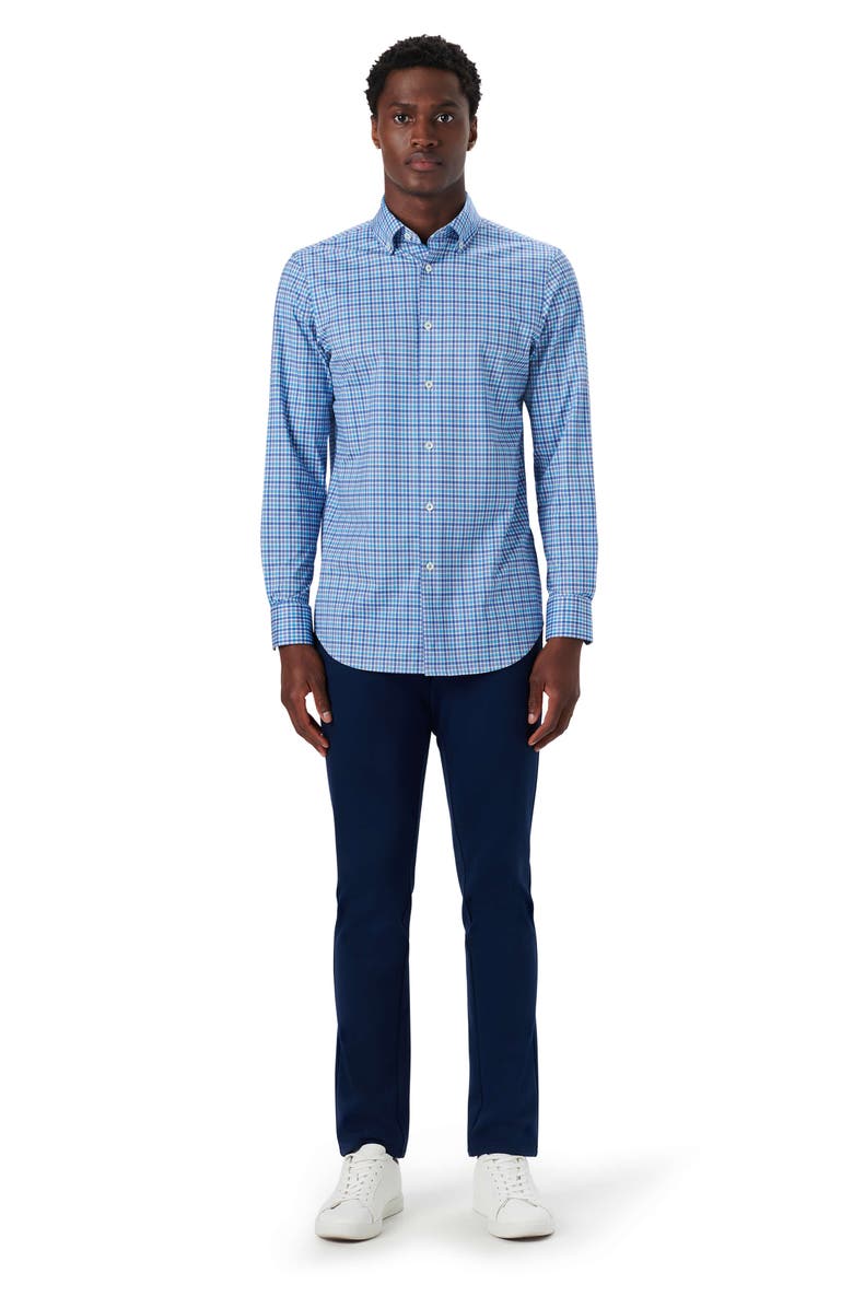 Bugatchi OoohCotton<sup>®</sup> Plaid Button-Down Shirt, Alternate, color, 