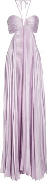 A.L.C. Moira Pleated Cutout Maxi Dress