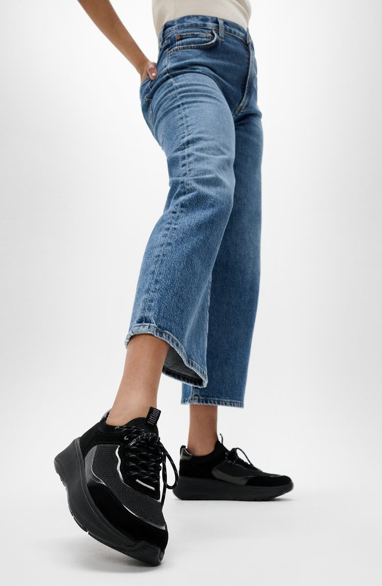 FitFlop F-Mode Sneaker, Alternate, color, All Black