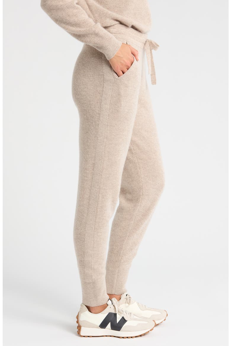 Wool & Cashmere Knit Joggers, Alternate, color, TAN OXFORD HEATHER
