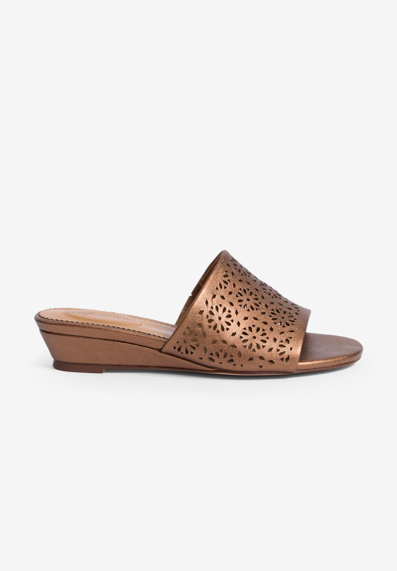 Comfortview The Capri Slip On Mule, Alternate, color, Bronze