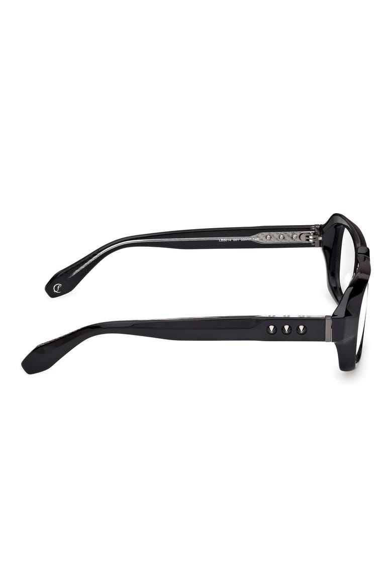 55mm Rectangular Optical Glasses, Alternate, color, BLACK