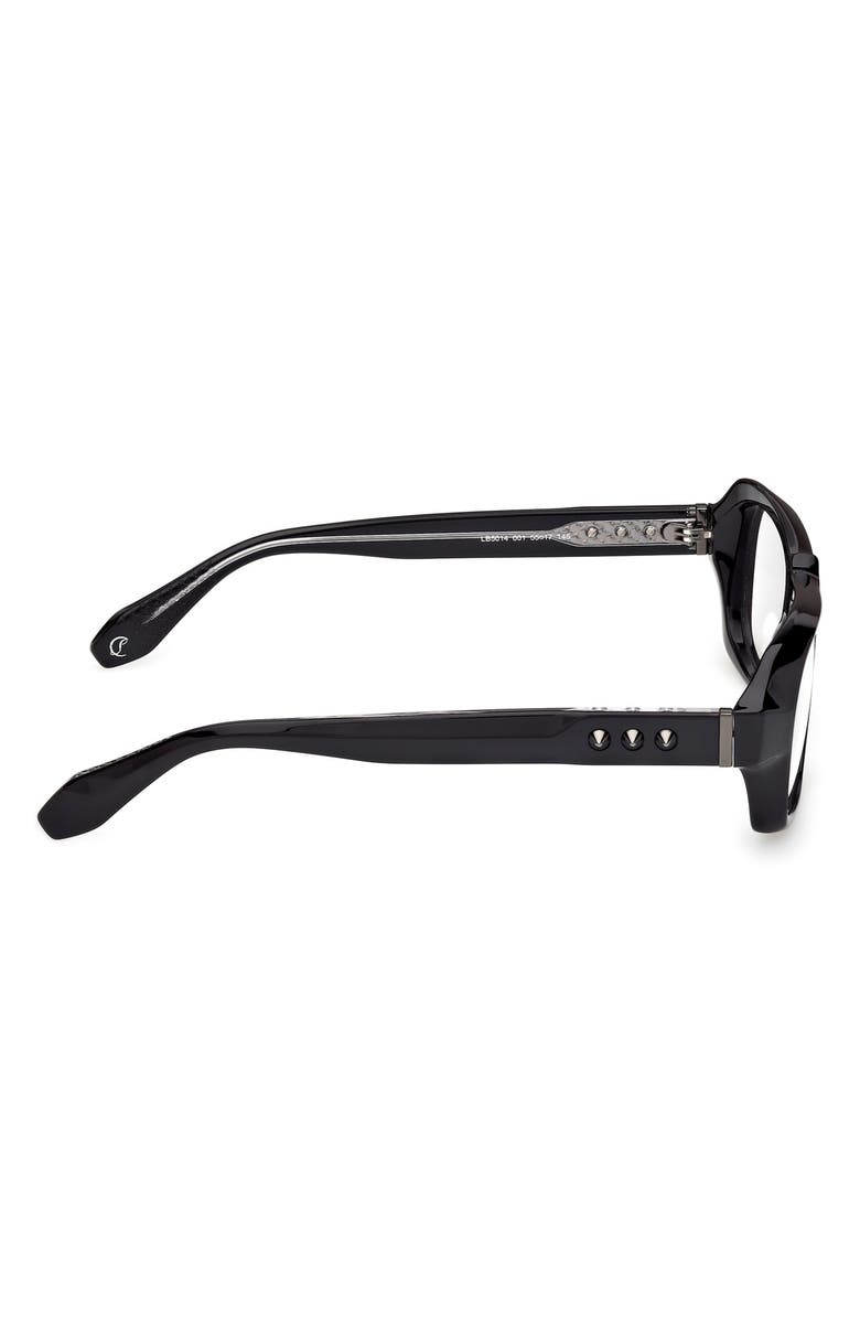 Christian Louboutin 55mm Rectangular Optical Glasses, Alternate, color, 