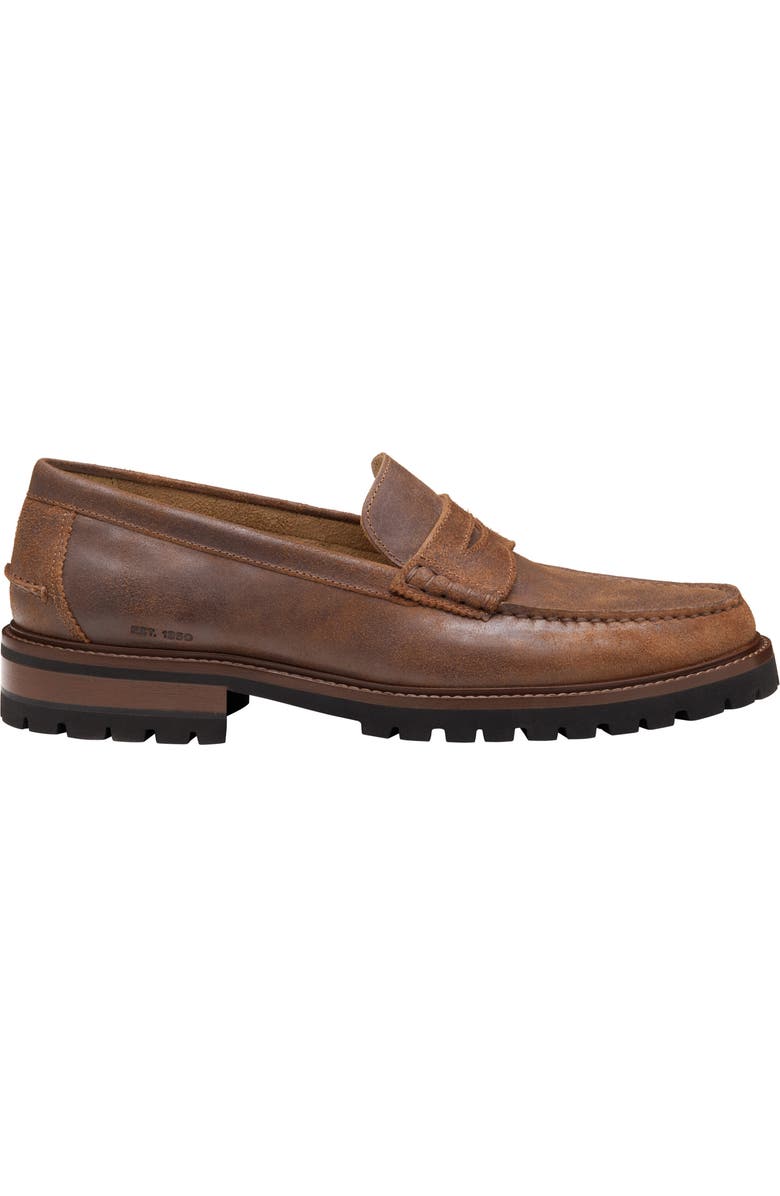 Johnston & Murphy Collier Penny Loafer, Alternate, color, Brown Bomber Leather