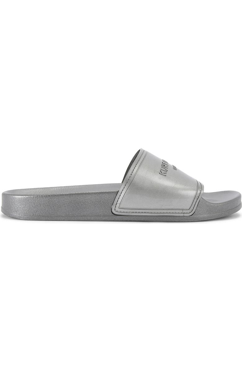 Kurt Geiger London Pool Slide Sandal, Main, color, Silver