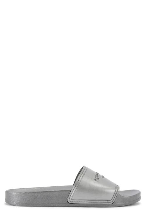 Kurt Geiger London Pool Slide Sandal In Silver