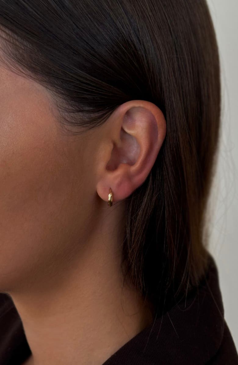 Freya Rose Gold Huggies Earrings, Alternate, color, Gold