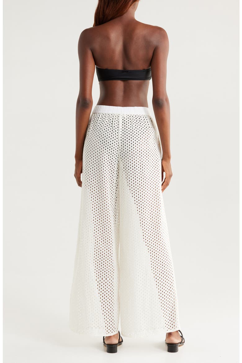 The Delaney Open Knit Cotton Cover-Up Pants, Alternate, color, BRULE