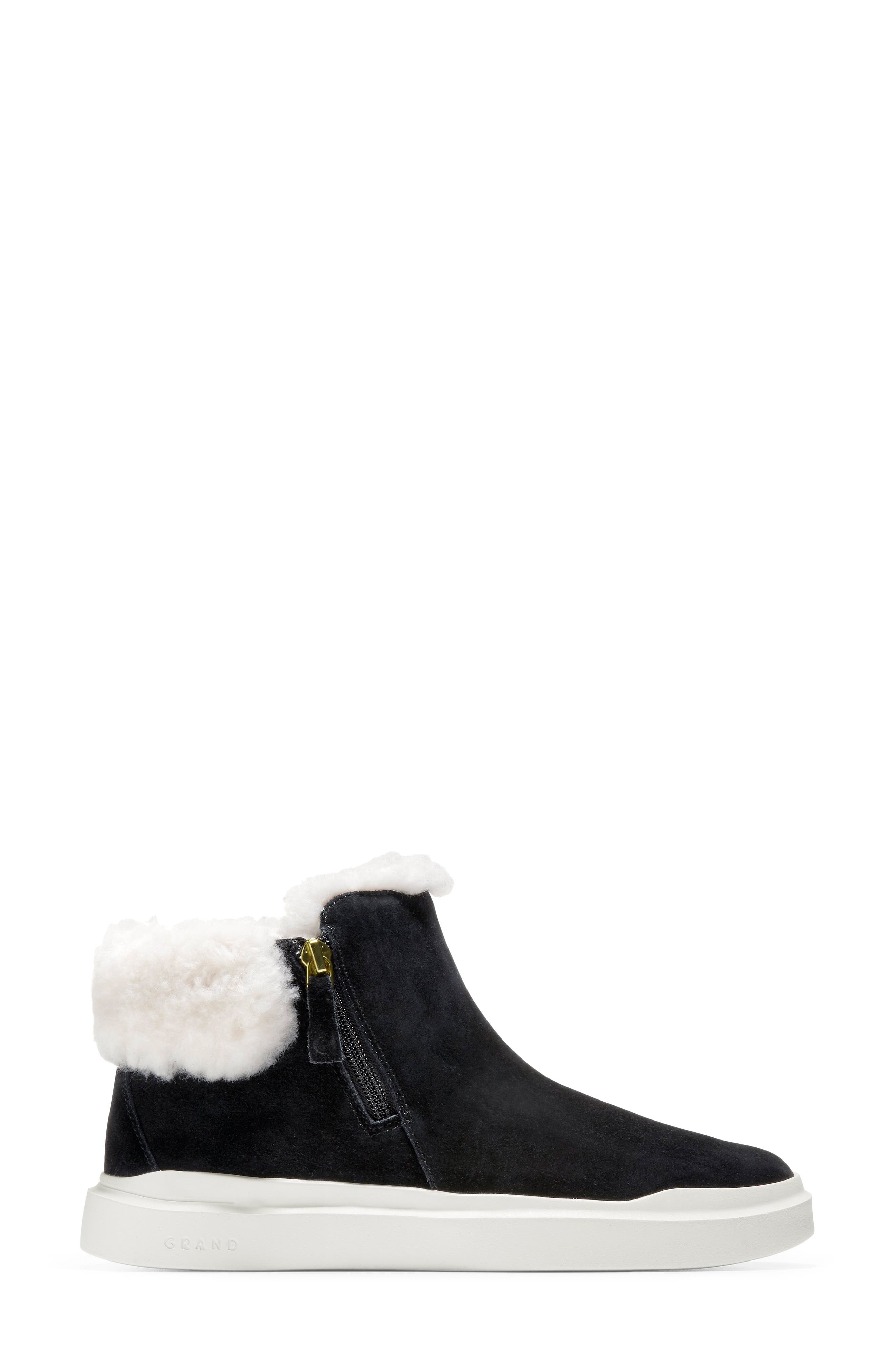 Cole Haan Grandpro Rally Faux Fur Trim Bootie, Alternate, color, 