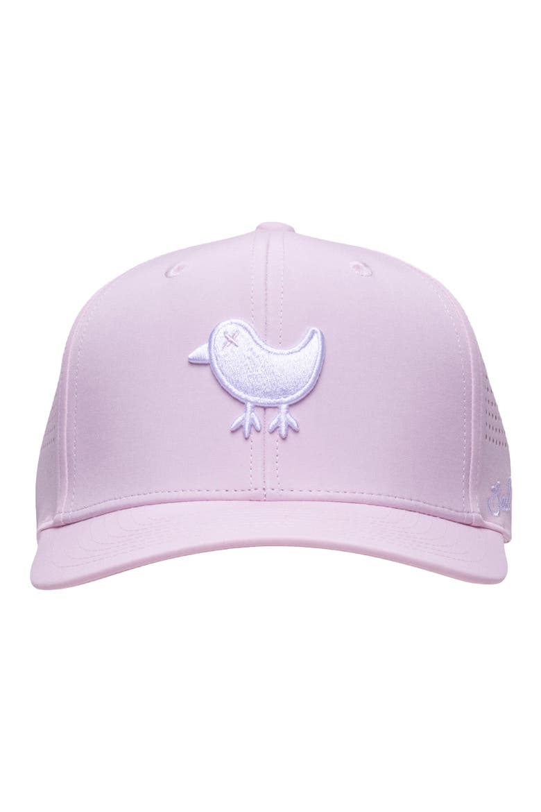 Logo Embroidered Snapback Trucker Hat, Alternate, color, FROSTY PETAL