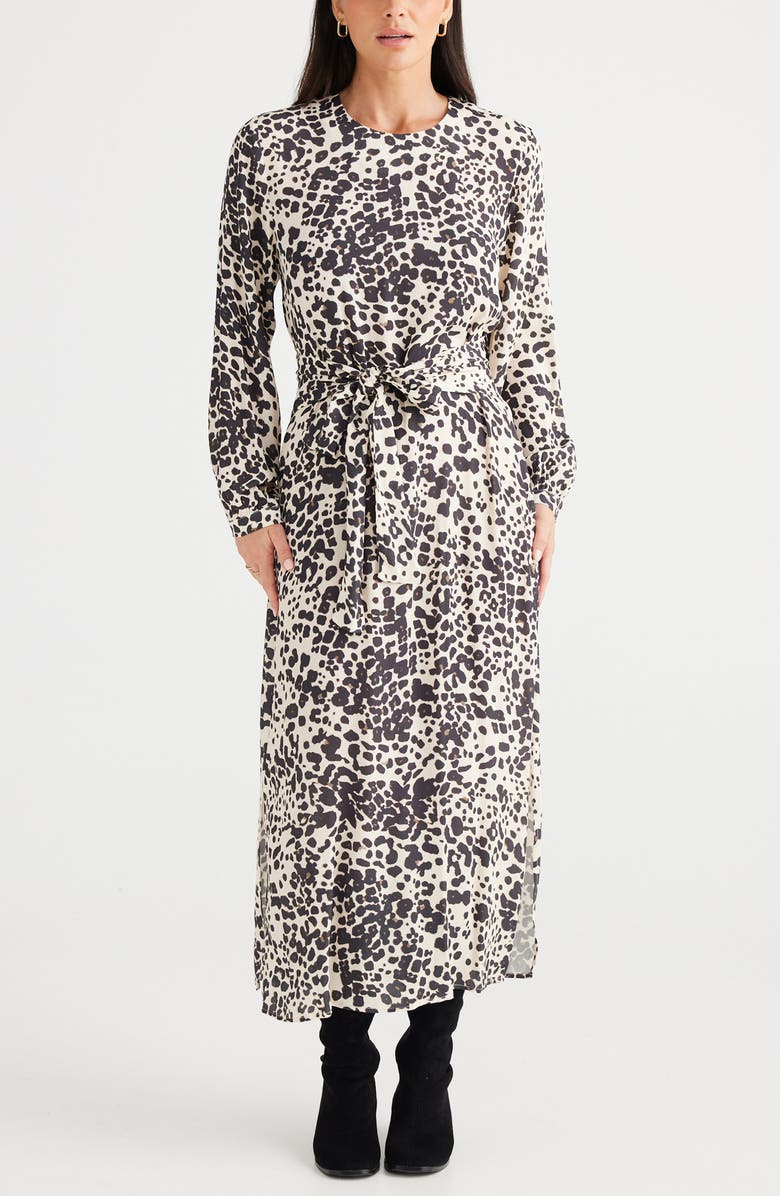 Brave+True Turning Point Print Long Sleeve Maxi Dress, Alternate, color, Element