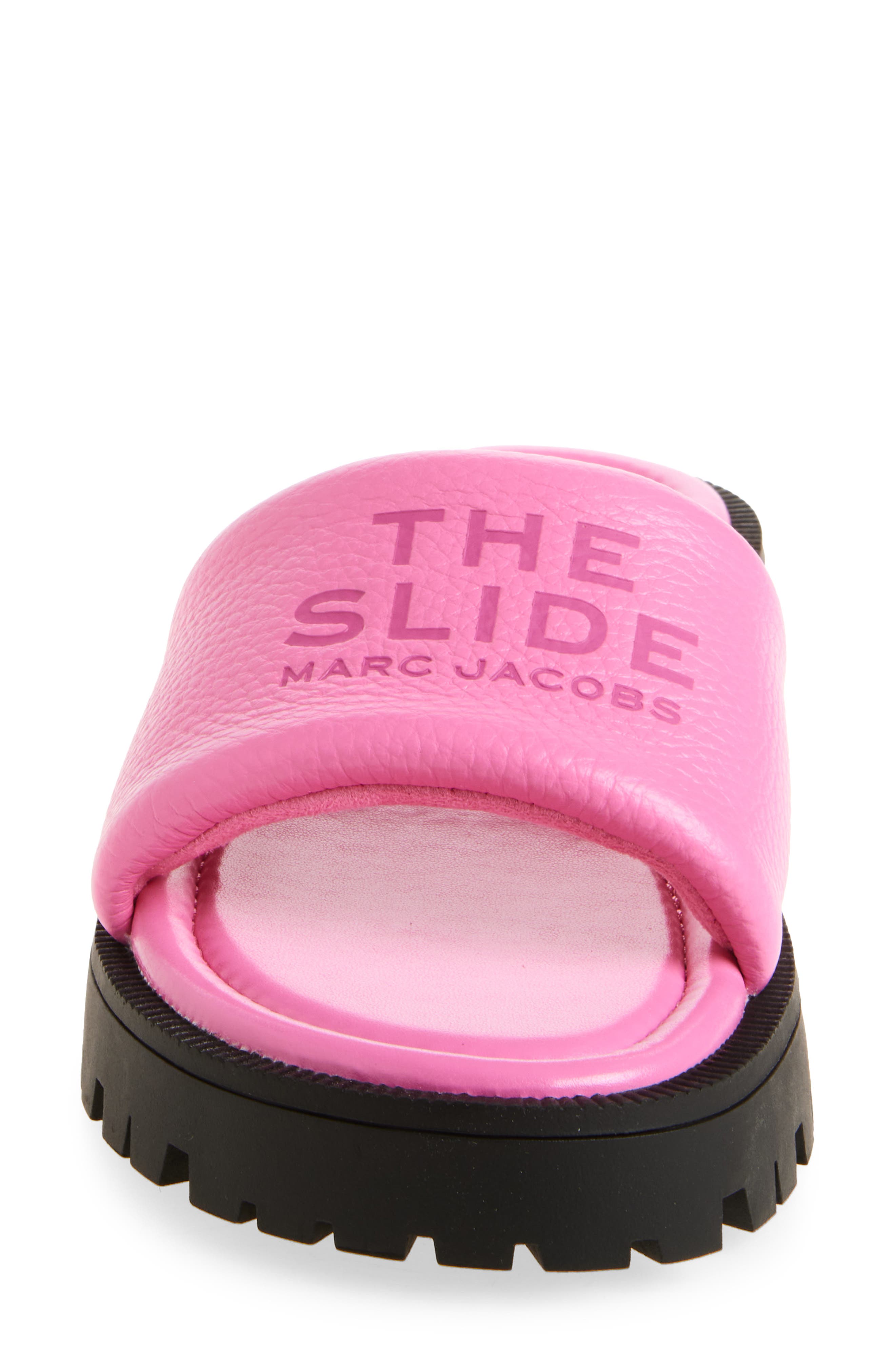 Marc Jacobs The Lug Slide Sandal, Alternate, color, Bow Pink