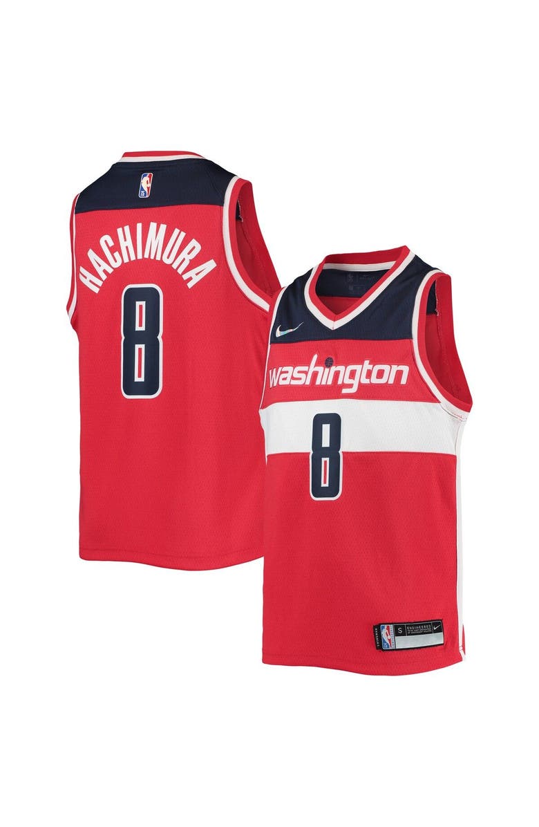 Nike Youth Nike Rui Hachimura Red Washington Wizards 2021/22 Diamond Swingman Jersey - Icon Edition, Main, color, 