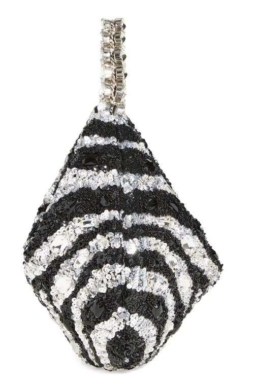 L'alingi Zebra Stripe Hobo Bag In Black
