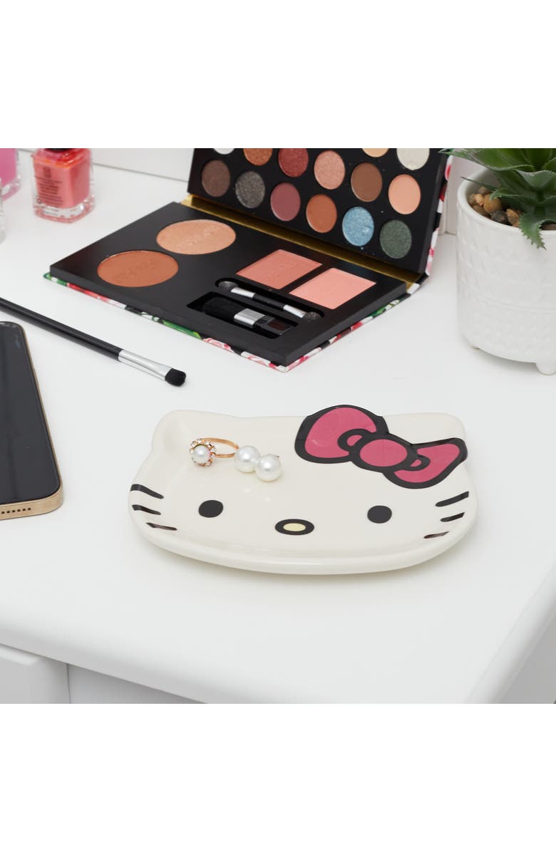 Hello Kitty Ceramic Trinket Tray and Ring Dish, Alternate, color, White