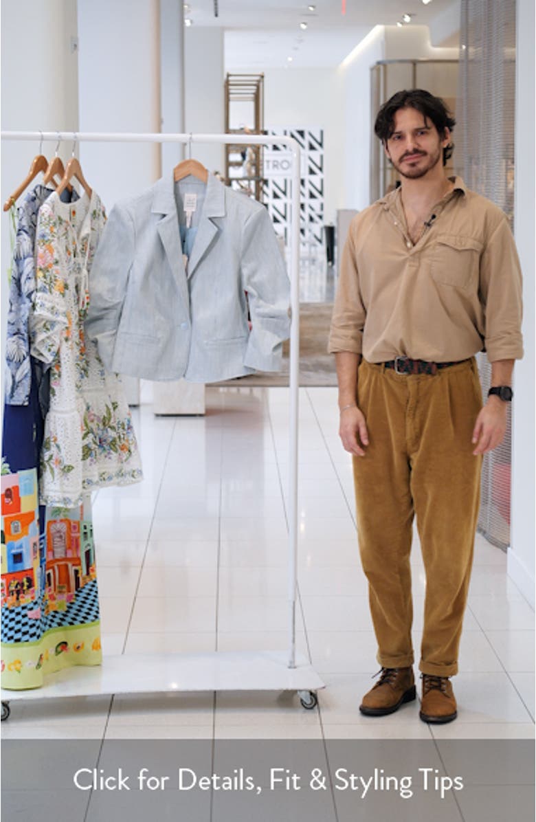 Khloe Ruched Sleeve Mélange Blazer, sales video thumbnail