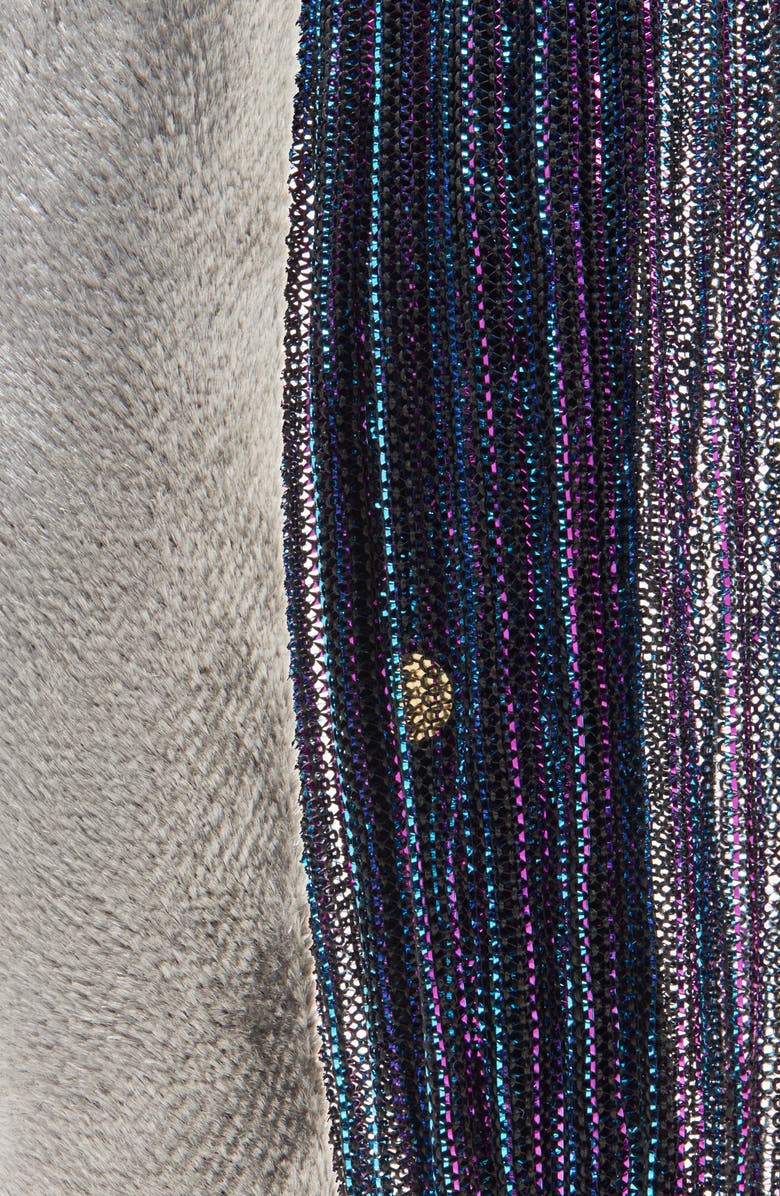 Cara Kids' Set of 2 Plissé & Velvet Headbands, Alternate, color, Grey Multi