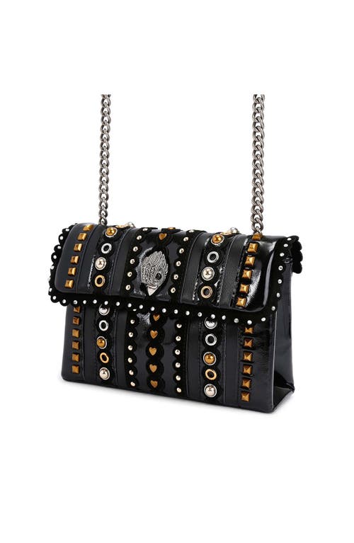 KURT GEIGER KURT GEIGER LONDON MEDIUM KENSINGTON STUDS CONVERTIBLE LEATHER SHOULDER BAG