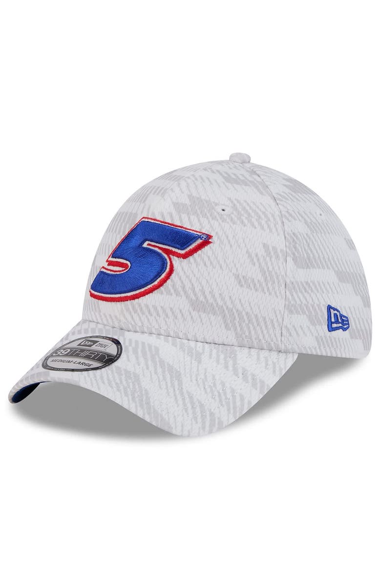 New Era Men
s New Era White Kyle Larson 39THIRTY Graded Flex Hat, Alternate, color, White