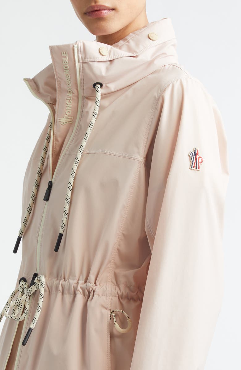 Moncler Grenoble Soulare Water Repellent Jacket with Packable Hood, Alternate, color, Rose Quicksand