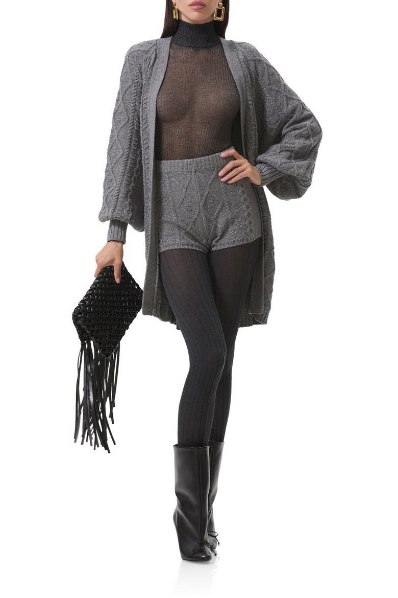 Bartow Longline Open Front Cardigan, Alternate, color, HEATHER GRAY