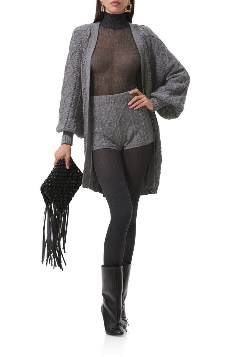 AFRM Bartow Longline Open Front Cardigan, Alternate, color, Heather Gray