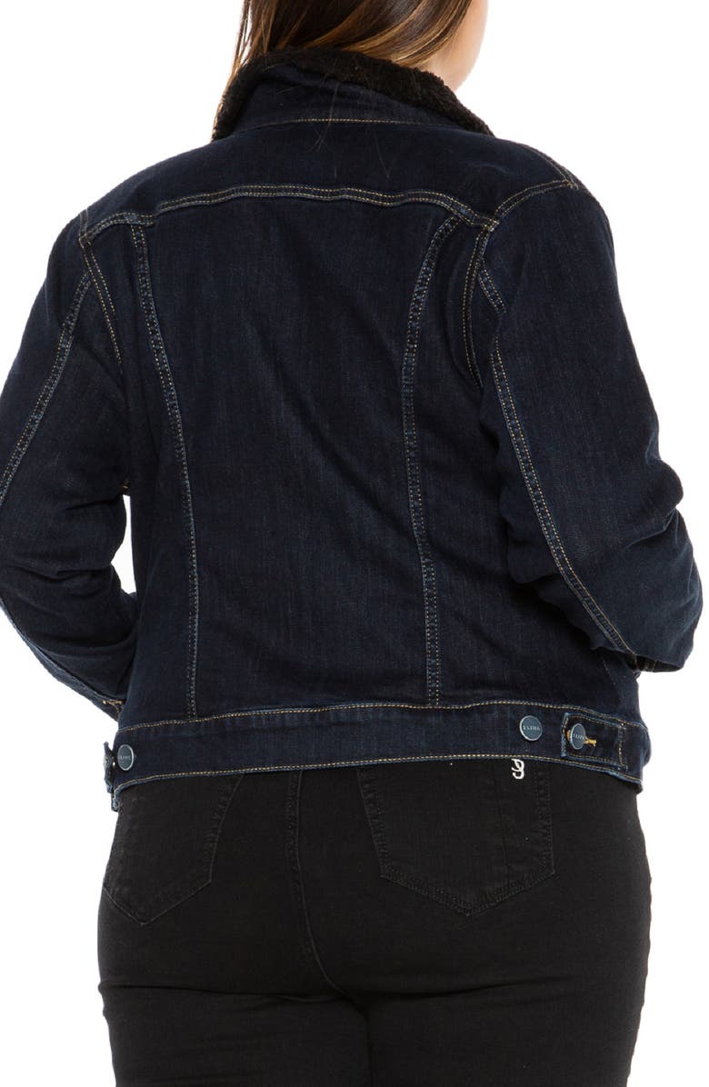 SLINK Jeans The Fleece Lined Denim Jacket, Alternate, color, 