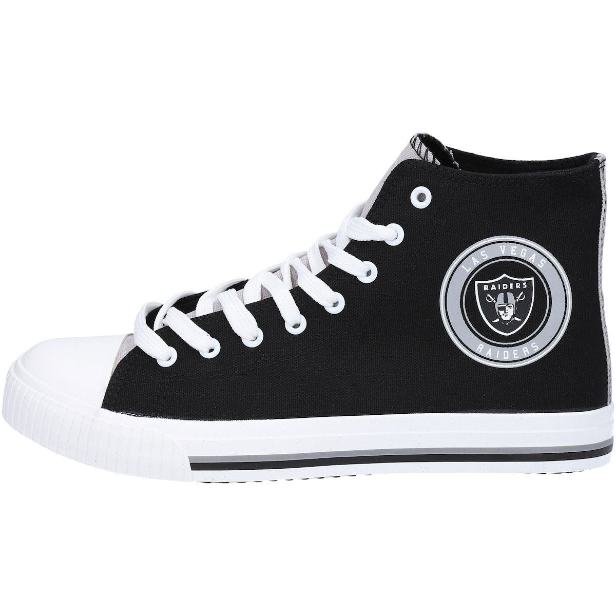 FOCO Men's FOCO Las Vegas Raiders High Top Canvas Sneakers, Alternate, color, 
