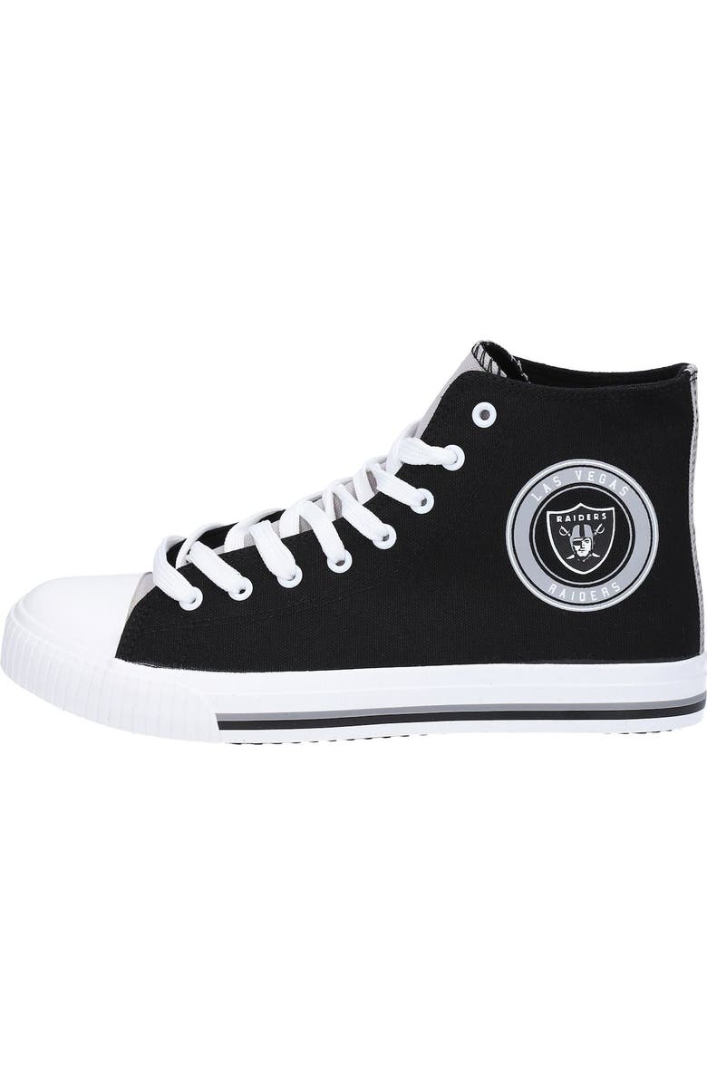FOCO Men's FOCO Las Vegas Raiders High Top Canvas Sneakers, Alternate, color,