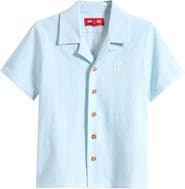 ICECREAM Kids' Conductor Stretch Seersucker Camp Shirt
