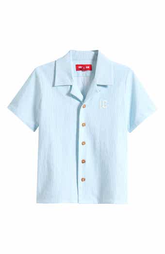 ICECREAM Kids' Conductor Stretch Seersucker Camp Shirt