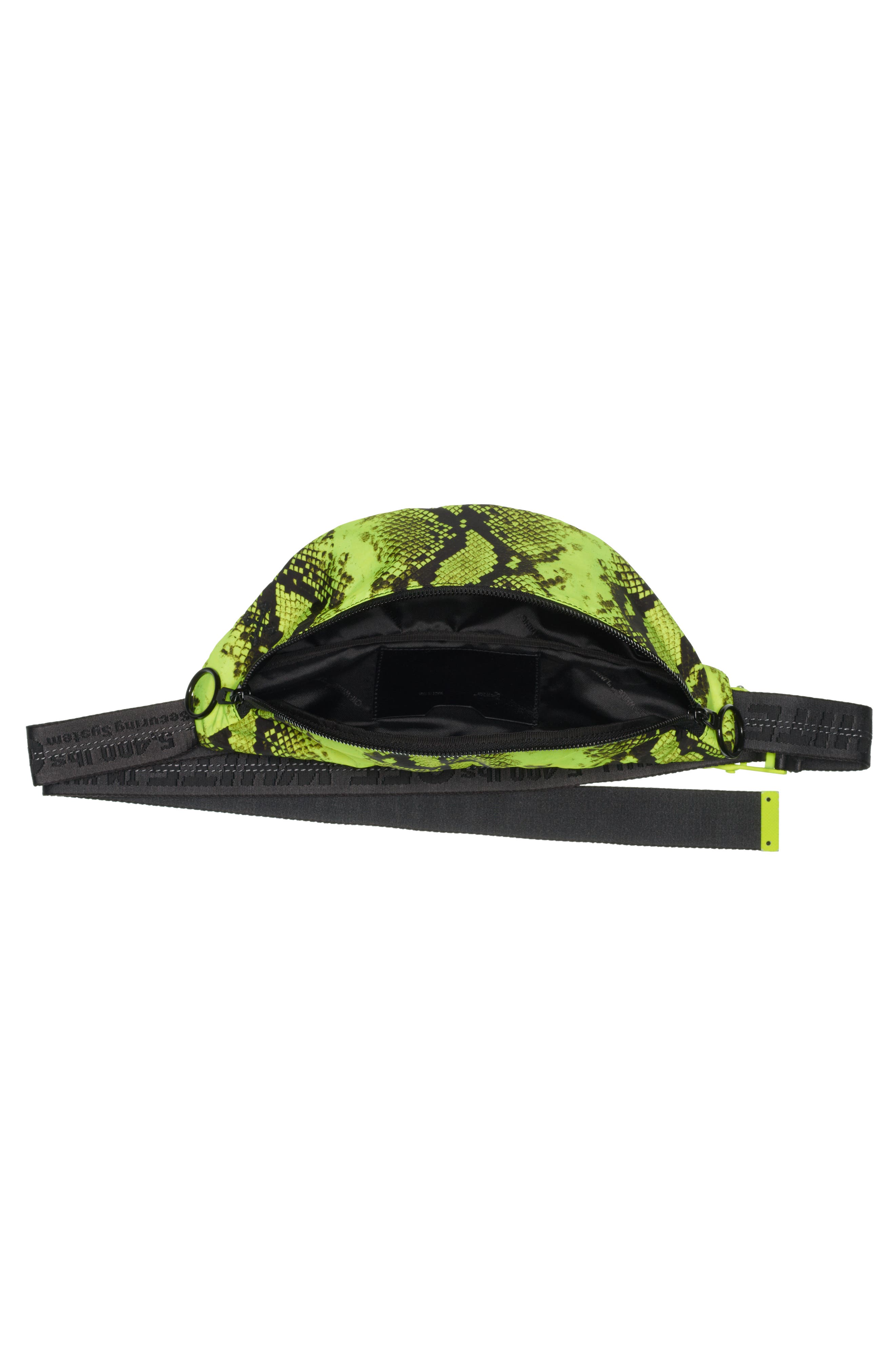Off-White Python Print Belt Bag, Alternate, color, 