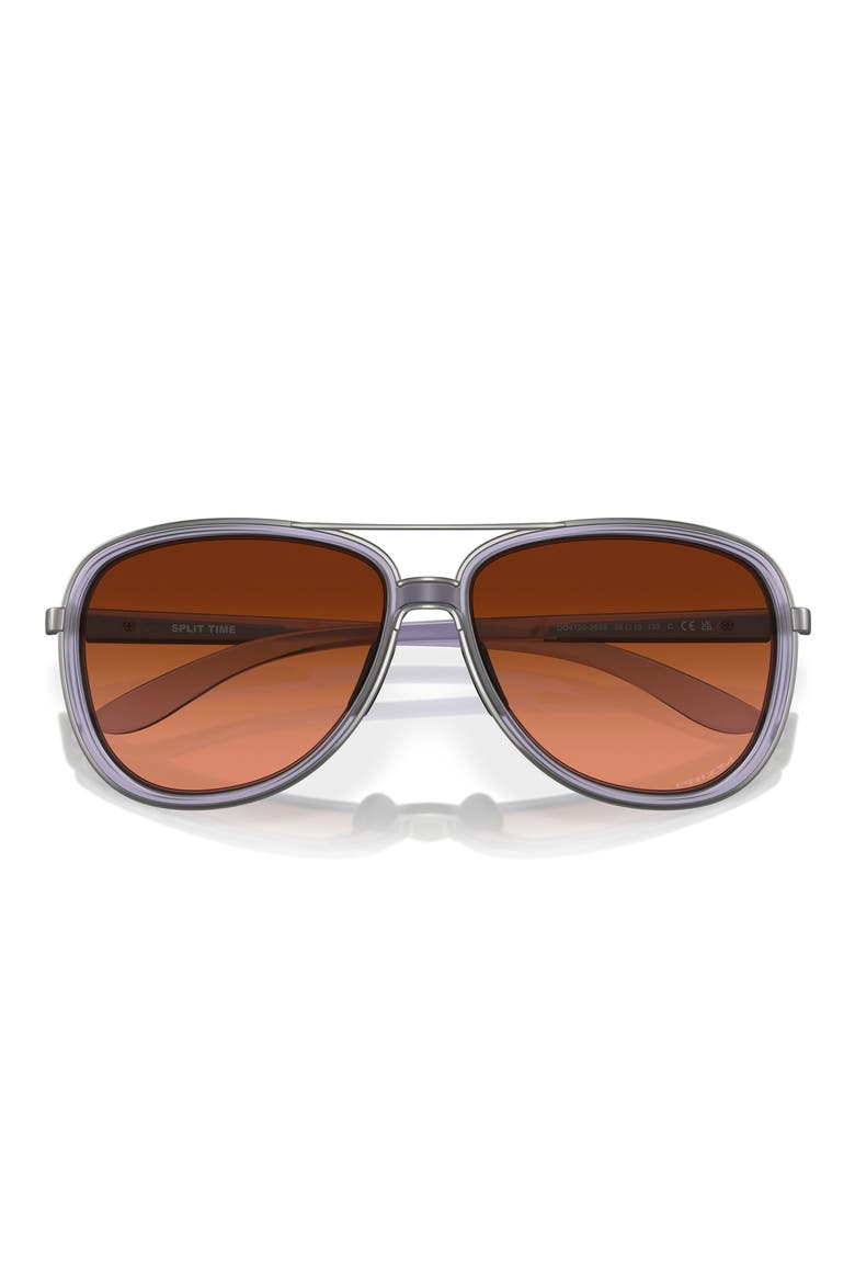 Split Time 58mm Prizm™ Pilot Sunglasses, Alternate, color, LILAC