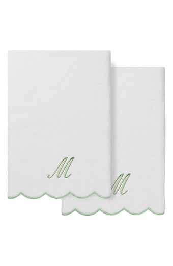 Scallop Personalized Monogram 2-Piece Towel Set