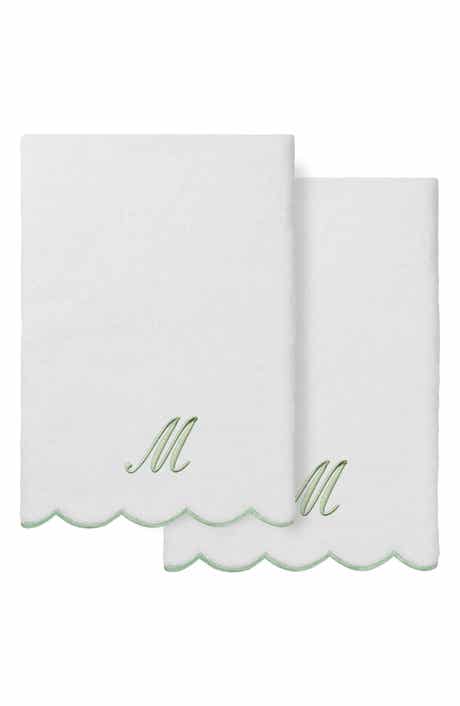 Scallop Personalized Monogram 2-Piece Towel Set