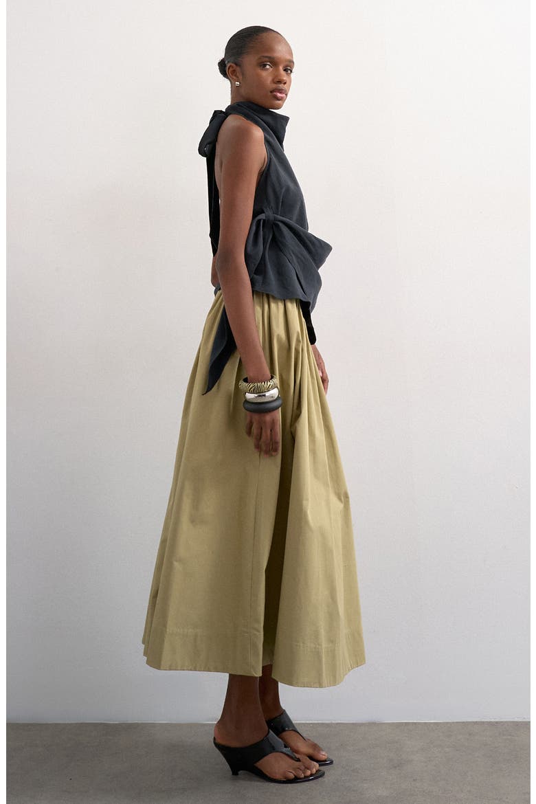 Saloon Maxi Skirt, Alternate, color, GREEN
