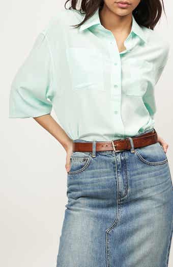 Equipment Oty Oversize Silk Button-Up Shirt