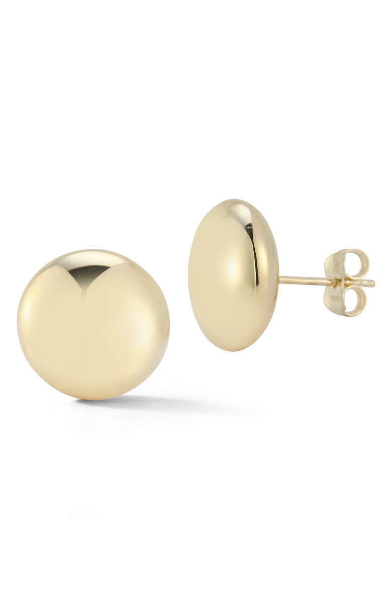 Ember Fine Jewelry Button Stud Earrings, Main, color, Gold