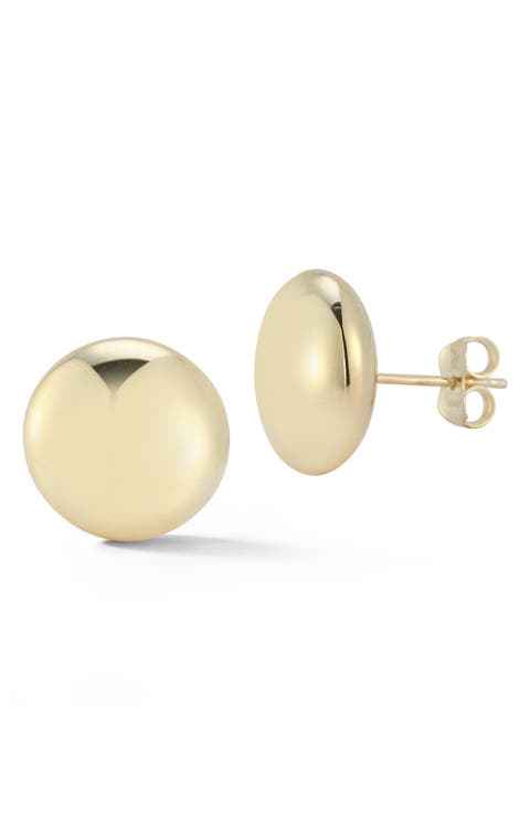 Button Stud Earrings