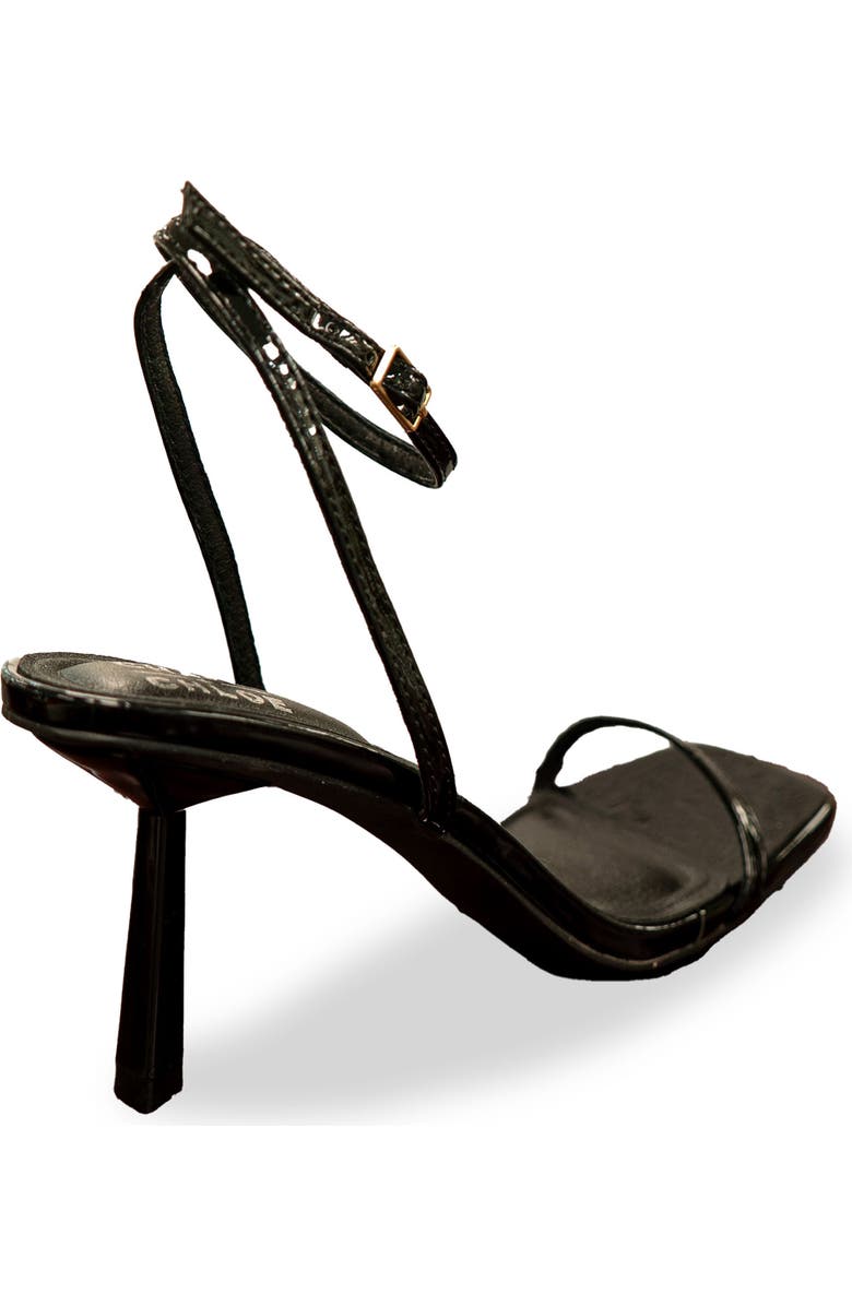 CHASE AND CHLOE Richie Ankle Strap Sandal, Alternate, color, Black Patent