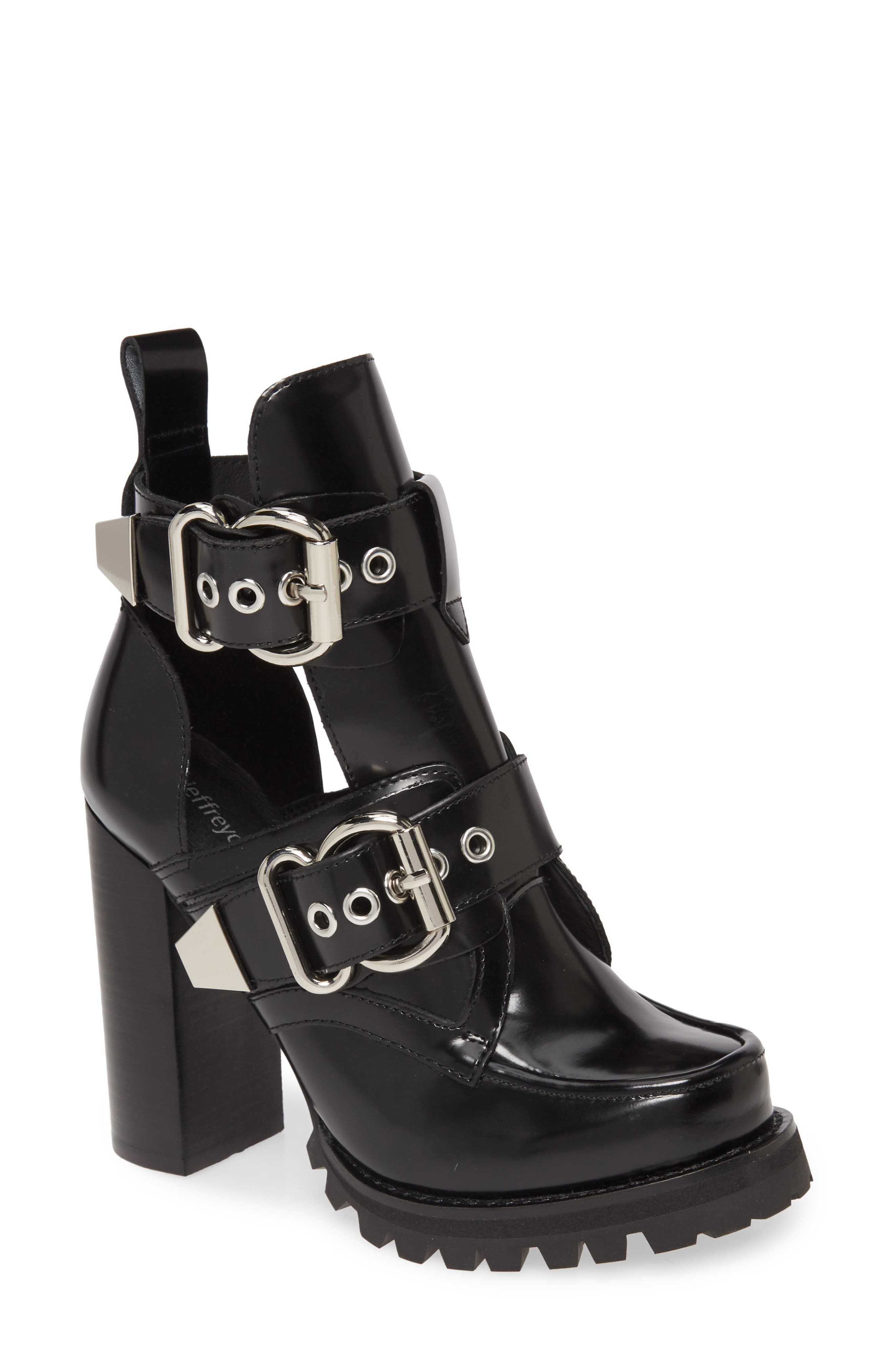Jeffrey Campbell Craven Buckle Strap Bootie, Main, color, 