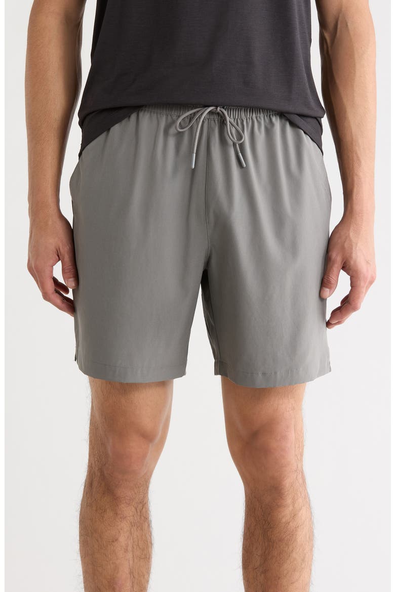Momentum 7-Inch Training Shorts, Main, color, GREY PEWTER