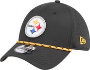 New Era Men's New Era Black Pittsburgh Steelers Perforated 39THIRTY Flex Hat