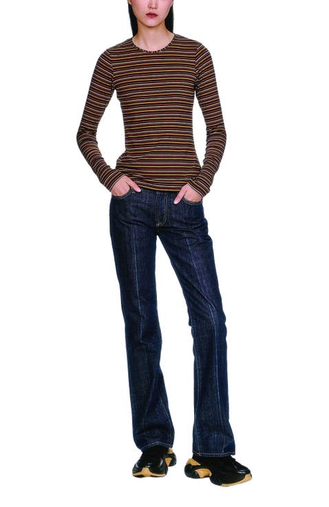 Venetian Stripe Long Sleeve Top